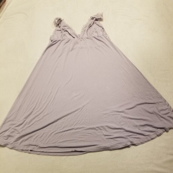 Vintage Nightgown Baby Doll Dress Lace Lilac Lavender Purple M/L - Picture 4 of 10